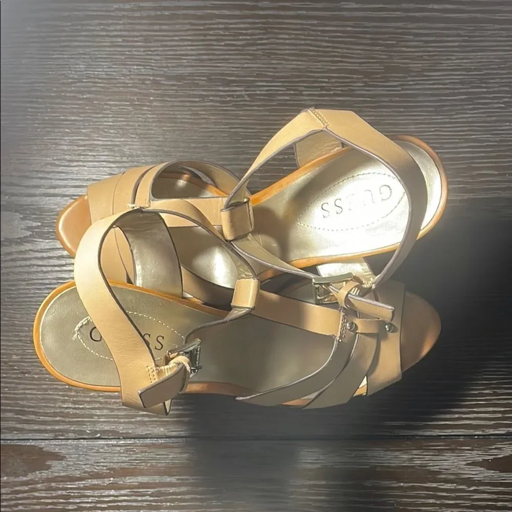 Guess Tan Strappy Heel